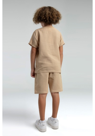 Rolypoly Erkek Çocuk Krem Bermuda Takım 5274-47572 Krem