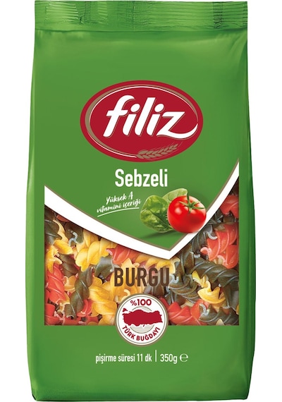 Filiz Tam Buğdaylı Ve Sebzeli Makarna 350 Gr 10 Lu Karma Paket
