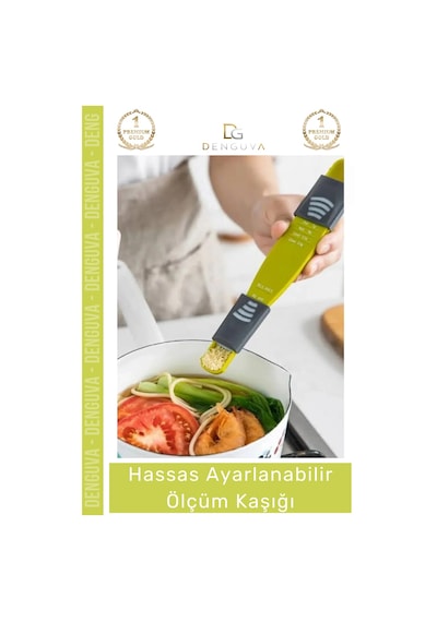Özel Üretim Pratik Gıda Ölçüm Şeker Tuz Kahve Baharat Hassas Ayarlanabilir Ölçüm Kaşığı Çok Renkli