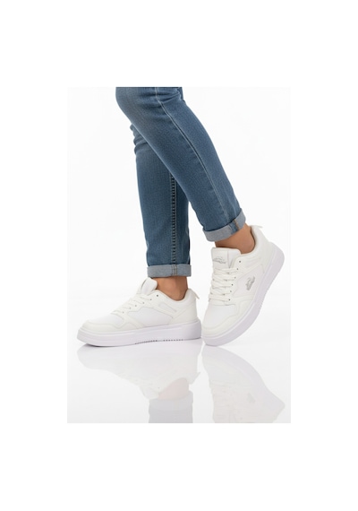 Slazenger Beyaz Bağcıklı Cilt Hafif Esnek Unisex Spor Ayakkabı Energy G Beyaz