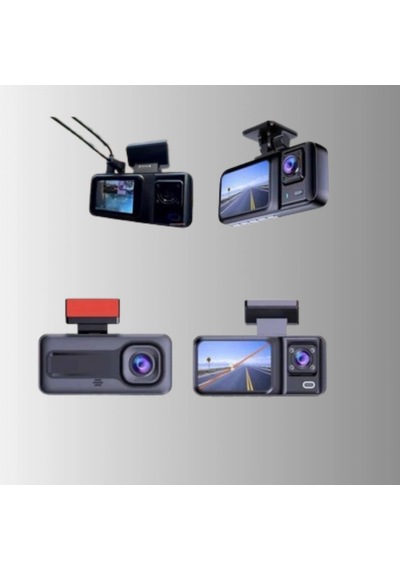 3 Kameralı Araç İçi Dashcam Ön Full Hd, Arka Ve İç Kamera Wi-fi, Ir Gece Görüş, G-sensor