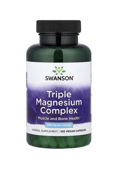 Swanson Vitamins, Triple Magnesium Complex, 400 Mg, 100 Vegan Capsules
