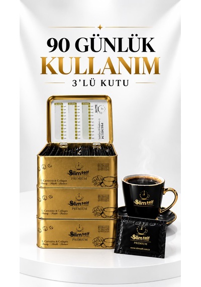 Slimself R.fitdetox Premium Form Kahvesi 90 Günlük Kullanım Üçlü Kutu Çözünebilir