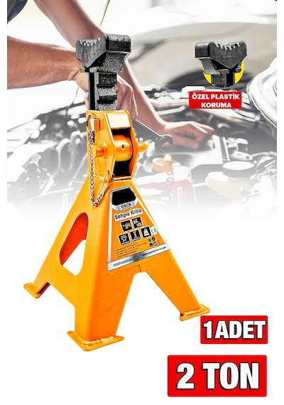 Proseri Kaymaz 2000kg/2ton Sehpa Tip Kriko Standı + 2000kg/2ton Tekerlekli Arabalı Krikogaraj Kit