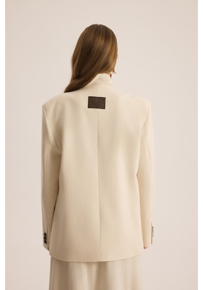 Mai Studios Co. Lagoon Dik Yaka Bej Blazer Bej
