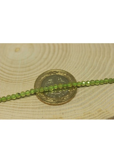 Yasamtohumu Peridot Zebercet Taşı Yarım Dizi 3 MM 17  CM Çok Renkli