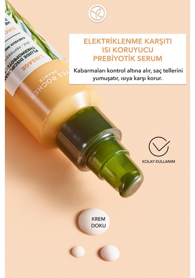 Yves Rocher Elektriklenme Karşıtı Isı Koruyucu Prebiyotik Serum - Asi Ve Kabarık Saçlar/lissage - Vegan 100 Ml