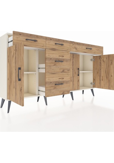 Arges Konsol 2 Raflı 5 Çekmeceli 3 Kapaklı 176x30x99 Aytaşı-çam Atlas Çam - Aytası Arges Konsol 2 Raflı 5 Çekmeceli 3 Kapaklı 176x30x99 Aytaşı-çam Atlas Çam - Aytası