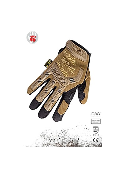 Mechanıx L Taktikal, Iş Güvenliği, Asker, Polis, Motosiklet Dayanıklı M Eldiven Renk Bej