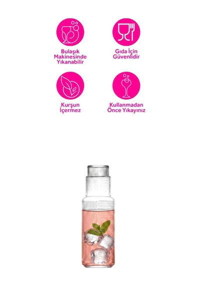 Lav Helen Cam Karaf Takımı 2'li 1,2 L (1 Karaf, 1 Su bardağı)