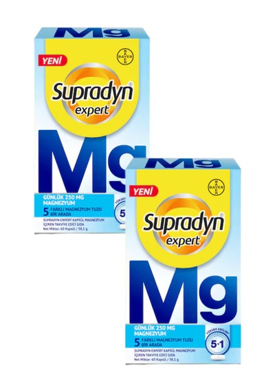 Supradyn Expert Magnezyum 60 Kapsül X 2 Adet