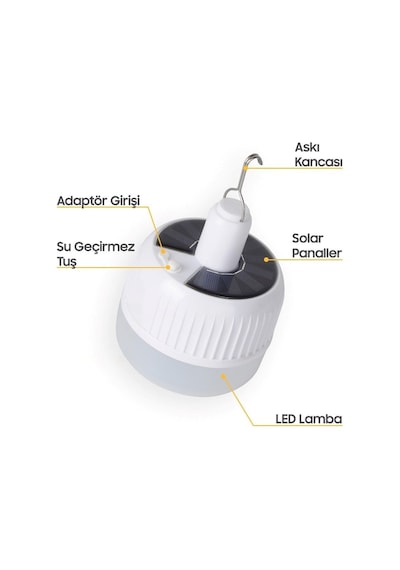 90w 24 Led Çok Fonksiyonlu Solar Acil Durum Lambası