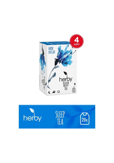 Herby Sleep Tea Uyku Karışık Bitki Süzen Poşet Çay 4'lü 20 x 2 G