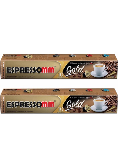 Espressomm Nespresso Uyumlu Gold Kapsül Kahve 2 x 10'lu