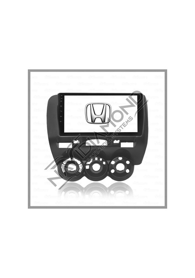 Akcaelektronik Honda Jazz City 2002-2008 Dark Grey 6 Gb Ram 128 Gb Hafıza Androıd Multımedıa Teyp 9.0 İnç