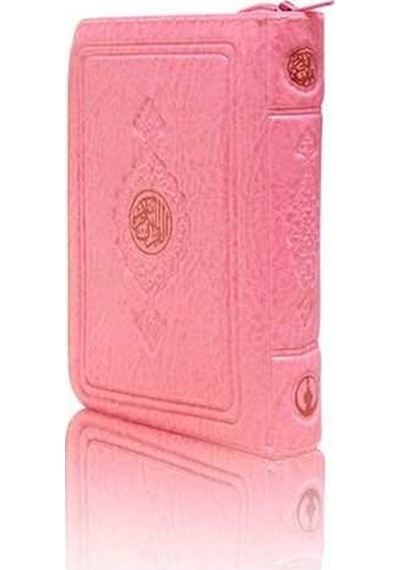 Kuranı Kerim Fermuarlı Kılıflı Pembe Renk - Cep Boy N11.3051