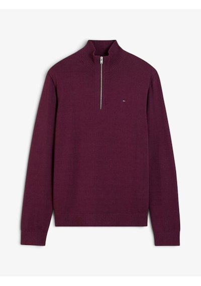 Tommy Hilfiger Tjm Slm Ess Lıght Zıp Swtr Ext Erkek Mor Kazak - Dm0dm21654