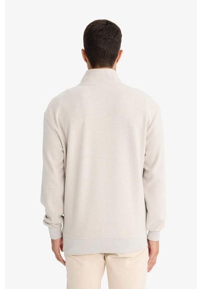 Defacto Regular Fit Yarım Fermuarlı Sweatshirt E9629ax25aubg766 Bej-bg766