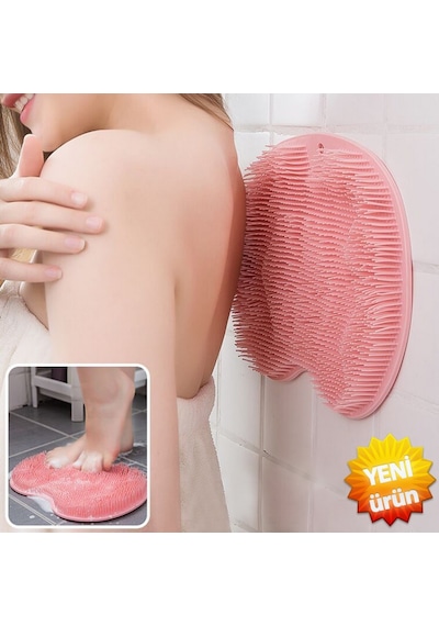 Çok Kullanışlı Vantuzlu Banyo Fırçası Ve Masaj Pedi Banyo Fırça
