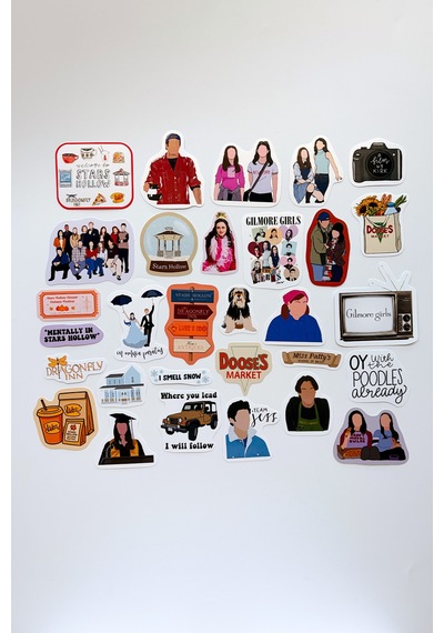 Gilmore Girls 30 Parça Sticker Paketi Suya Dayanıklı Laptop Termos Telefon Etiket Seti