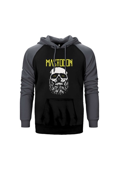 Mastodon Skull Sarı Renk Reglan Kol Sweatshirt / Hoodie