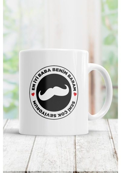 Beyaz En İyi Baba Benim Babam Kupa Bardak