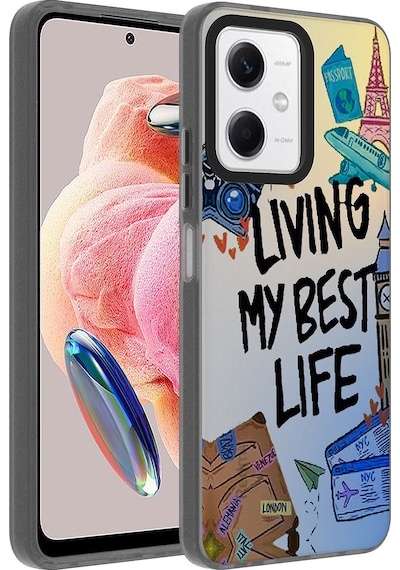 Redmi Note 12 4g Kılıf Desenli Uzrm Dragon Sert Kapak - Seyahat Seyahat