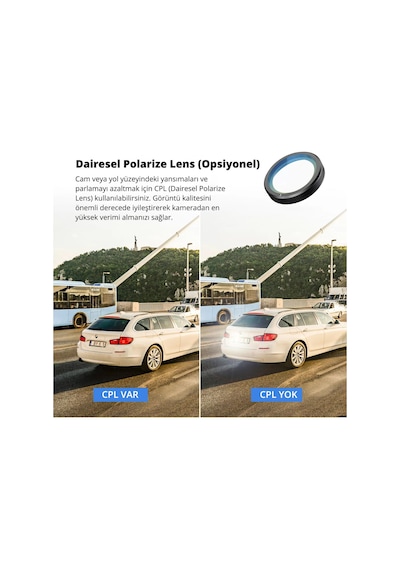 Viofo T130 3 Kameralı Wifi Gps Modüllü Qhd 2K Araç Kamerası