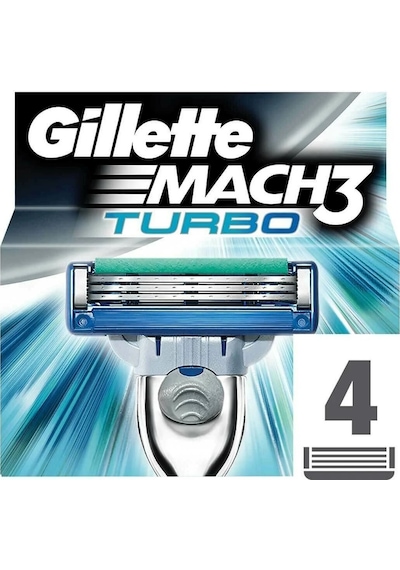 Gillette Mach3 Turbo Yedek Tıraş Bıçağı 4'lü