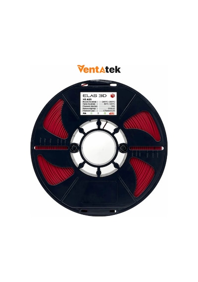 Elas 3d Kırmızı Hs Abs Filament - 1.75mm - 1 Kg Kırmızı