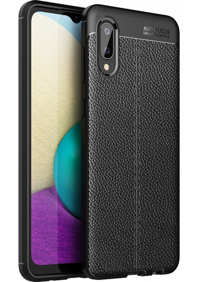Samsung Galaxy  Uyumlu  A02 Kılıf Auto Focus Kapak - Siyah