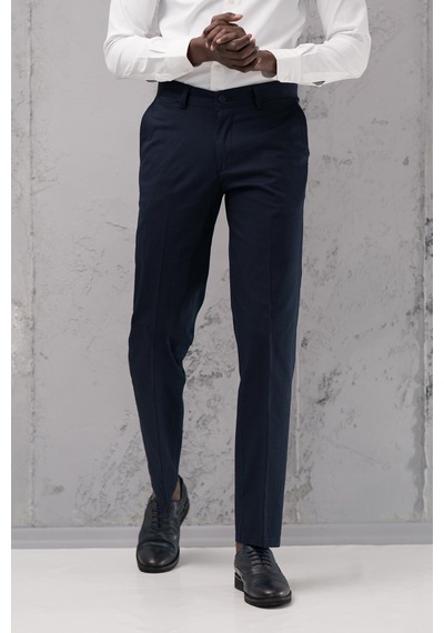 Notra Regular Fit Pamuklu Yan Cep Klasik Yazlık Gabardin Pantolon Lacivert