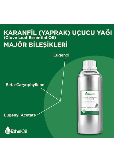 Karanfil Yaprak Uçucu Yağı Clove Leaf Essential Oil - 1 Kg - Saf Ve Doğal Uçucu Yağ 1 KG