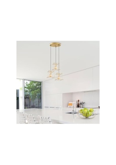 Model Taçlı Led Avize 3 Renk Işık Beyaz Gün Işığı Sarı Siyah Kasa Alüminyum Gövde Modern Tasarım Salon Otur Diğer