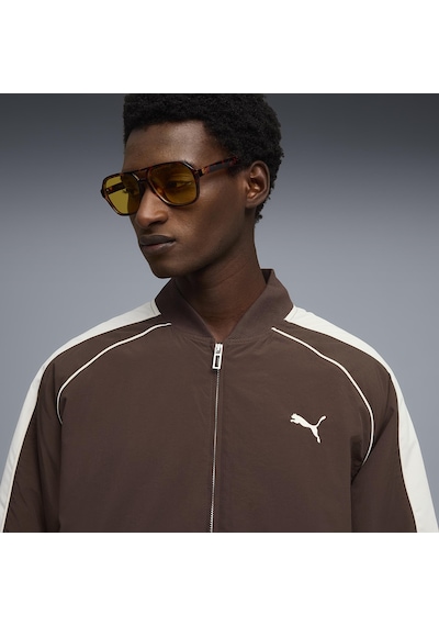 Puma T7 Bomber Unisex Kahverengi Günlük Stil Ceket 63502213 Kahverengi