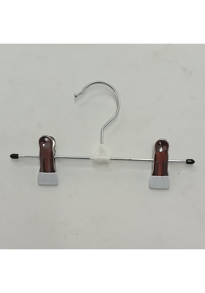 Ağırsoy 10 Adet Paslanmaz Çelik Mandallı, Tel, Etek Pantolon Askısı, Mandal Ucu Beyaz Pvc, 20 Cm