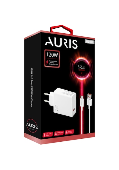 Auris ARS-CH37 120 W Usb To Type-c Kablolu Hızlı Şarj Cihazı