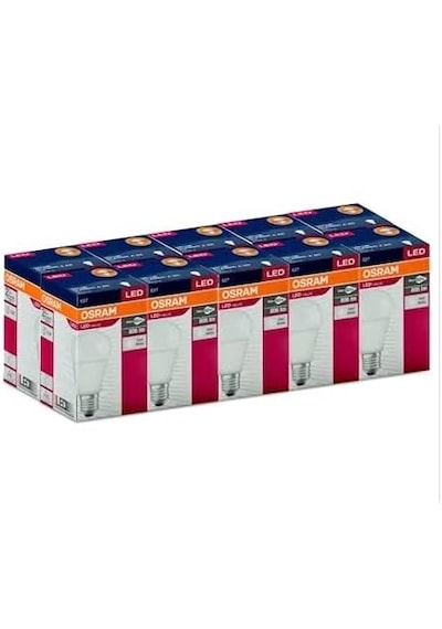 Osram 8.5 W E27 6500 K 806 Lümen Led Ampul 10’lu Beyaz Işık