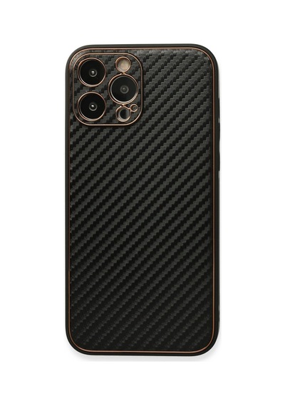 Apple iPhone Uyumlu 13 Pro Max Kılıf Coco Karbon Silikon - Siyah Çr
