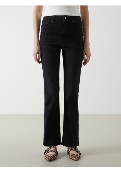 Lcw Jeans Siyah Mars Flare Kadın Jean Pantolon