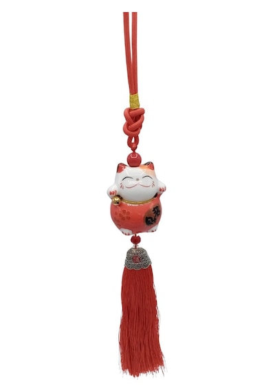 Feng Shui Maneki Neko Şans Kedisi Kırmızı No.1