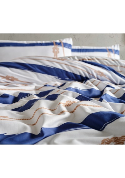 Doqu Home Marine Nevresim Takımı Serene Çift Kişilik - Beyaz Çok Renkli