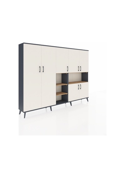 Arges Dolap 13 Raflı 7 Kapaklı 220x30x163 Antrasit-aytaşı/çam Aytası/atlas Çam - Antrasıt Arges Dolap 13 Raflı 7 Kapaklı 220x30x163 Antrasit-aytaşı/çam Aytası/atlas Çam - Antrasıt