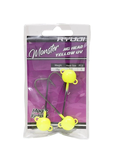 Ryuji Monster İğne No:3/0 Yellow Uv 15gr Jighead