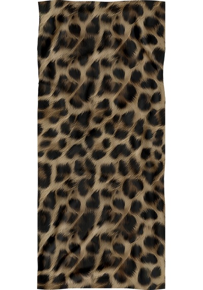 Leopar Desenli Yüksek Su Emici 70x150cm Plaj Havlusu Renkli
