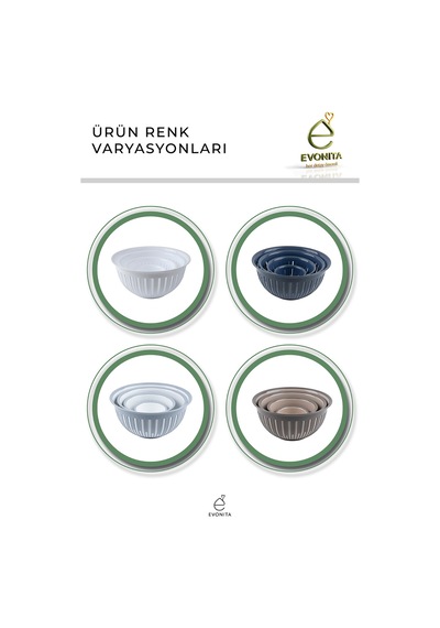 4'lü Kase Seti Çok Amaçlı Mutfak Kasesi Plastik Renkli Karıştırma Saklama Kase Seti Şeffaf