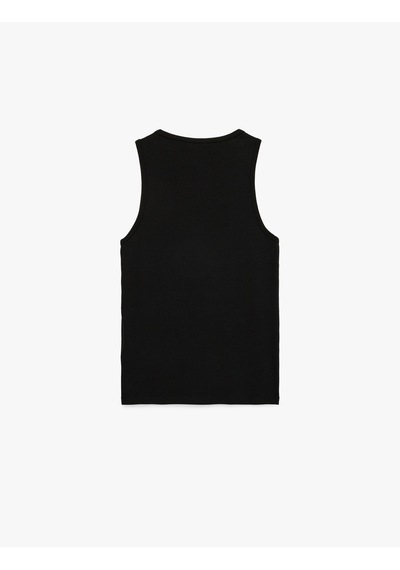 Koton Kolsuz Pamuklu Bisiklet Yaka Slim Fit Atlet Siyah 6sam30001mk Siyah