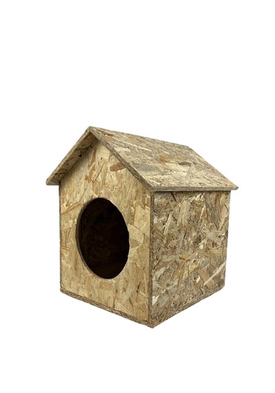 Reyo Kedi Evi Dış Ortam Uygun Ahşap Kedi Evi Osb 39x32x30 Cm - Cat25