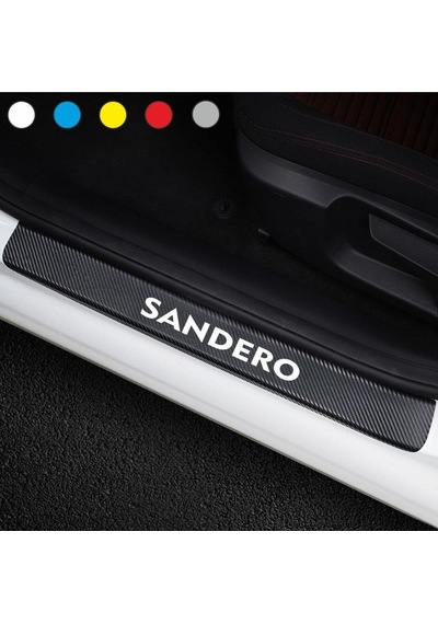 Dacia Sandero Için Karbon Kapı Eşiği Sticker ( 4 Adet )