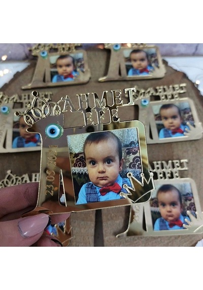 Baskıcı Amca 1 Yaş Pleksi Magnet GÜMÜŞ